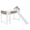 Hochbett mit Lattenrost, Trittleiter und Rutsche, 90x200 Produktbild-Vorschau 6