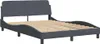 vidaXL Bettgestell "Dover" Dunkelgrau 140x200 cm Samt Produktbild-Vorschau 3