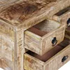 The Living Store Couchtisch Raues Mangoholz 70x70x40 cm Produktbild-Vorschau 5