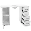 A white manicure table with drawers and a built-in dust collector. Náhľad obrázku produktu