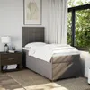 Hochwertig Boxspringbett mit Matratze Taupe 100x200 cm Produktbild-Vorschau 4