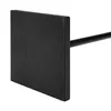 A close-up view of a black desk lamp base with a textured surface and a thin metal arm extending to the right. Produktbild-Vorschau