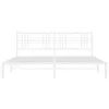 Bettgestell mit Kopfteil Metall Weiß 200x200 cm Produktbild-Vorschau 4