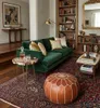 Pouf marocchino in vera pelle - Marrone cognac - Fatto a Anteprima dell’immagine prodotto 9