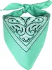 Bandana Tuch Paisley Muster 02 grün-mintgrün weiß Produktbild-Vorschau 1