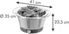 A diagram showing the dimensions of an electric grill. Produktbild-Vorschau