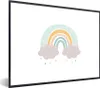 MuchoWow® Gerahmtes Poster Regenbogen - Wolken - Regen - Produktbild-Vorschau 1