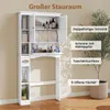 COSTWAY Armoire de toilette avec 3 portes & étagères Voir les images du produit 5