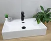 Waschbecken eckig 600x360x130 weiß mit Überlauf Produktbild-Vorschau 1