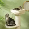PawHut Arbre à chat griffoir sisal naturel 2 plateforme Voir les images du produit 7