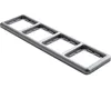 ROTH LANGE 57919 Abdeckrahmen 4-fach Plus silberplus Produktbild-Vorschau 2