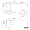 Türklinke Beige 1 Paar Modernes Design Türbeschlag Türgriff Produktbild-Vorschau 6