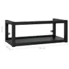vidaXL Umywalka ścienna na stelażu czarna 79x38x31 cm Podgląd zdjęcia produktu 14