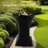 tectake® Stehtisch Eren rund mit Tischhusse bodenschonende Produktbild-Vorschau 8