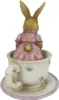 Clayre & Eef Figur Kaninchen 8x8x11 cm Braun Beige Produktbild-Vorschau 3