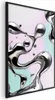 Posterpapier Poster - Metallic Fluidity - abstract silver Produktbild-Vorschau 1