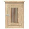 A front view of a wooden dog crate with a slatted door. Náhled obrázku produktu