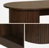 A collage of close-up shots of a wooden bar table. Produktbild-Vorschau