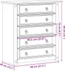 vidaXL Komoda  80x40x89 cm z masívneho borovicového dreva Náhľad obrázku produktu 8