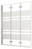 Duschspa 140x140cm Streifenglas Badewanneaufsatz 3-teilig Produktbild-Vorschau 1