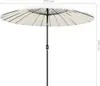 vidaXL Parasol avec mât en aluminium 270 cm blanc sable Voir les images du produit 11