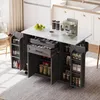 A mobile kitchen island with storage and an extendable countertop in a kitchen setting. Anteprima dell’immagine prodotto
