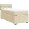 vidaXL Boxspringbett mit Matratze Creme 90x200 cm Stoff Produktbild-Vorschau 1