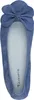 Tamaris Damen Ballerina Leder flach, blau, 39 EU Produktbild-Vorschau 3
