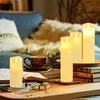 Set di 5 candele LED con cera vera, effetto fiamma Anteprima dell’immagine prodotto 10