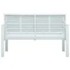 Panchina da giardino 120 cm HDPE bianco effetto legno Anteprima dell’immagine prodotto 3
