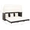 Ausziehbares 3-Sitzer-Schlafsofa mit Dach Poly Rattan Produktbild-Vorschau 11