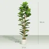 HOMCOM Künstlicher Geigenfeigenbaum 180 cm Kunstpflanze mit Produktbild-Vorschau 3