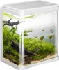 A white aquarium with a lid, filled with water, plants, and fish. Podgląd zdjęcia produktu