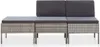 vidaXL 3-tlg. Garten-Lounge-Set mit Auflagen Poly Rattan Produktbild-Vorschau 1