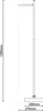 A technical drawing of a floor lamp with dimensions indicated. Produktbild-Vorschau