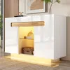 Buffet Merax avec éclairage LED, commode à tiroir et Voir les images du produit 2