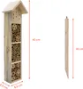 Holz Insektenhotel mit Erdspieß - H 78 cm - Insektenhaus Produktbild-Vorschau 2