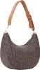 A brown Valentino Bags Regina handbag with a repeating logo pattern is shown against a white background. Produktbild-Vorschau