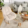 Meubles Cosy – skandinávske hojdacie kreslo z manšestru s Náhľad obrázku produktu 2