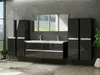 Badmöbel Set Schwarz Hochglanz Badezimmermöbel 120 cm bis  Produktbild-Vorschau 1