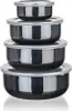 BANQUET Set de bols en émail METALLIC Black, 8 pcs Voir les images du produit 1