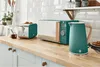 A kitchen counter with a toaster, microwave, and kettle. Produktbild-Vorschau