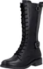 A black leather lace-up boot. Produktbild-Vorschau