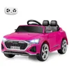 A pink Audi SQ8 electric toy car with a remote control. Náhled obrázku produktu
