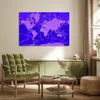 MuchoWow® Poster Weltkarte - Stabil - Violett 120x80 cm - Produktbild-Vorschau 3