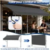 JOIEYOU Klemmmarkise 250 cm Breit Balkon Markise Ohne Produktbild-Vorschau 4