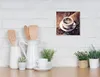 A kitchen counter with decorative items and a clock on the wall. Produktbild-Vorschau