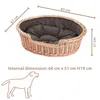 Cestino per cani in vimini ovale con un cuscino 85x67 H21 Anteprima dell’immagine prodotto 4