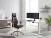 FineBuy Bürostuhl Braun Echt-Leder Schreibtischstuhl 120KG Produktbild-Vorschau 2