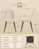 Diagrams and a table showing the dimensions and recommended user sizes for a chair. Produktbild-Vorschau